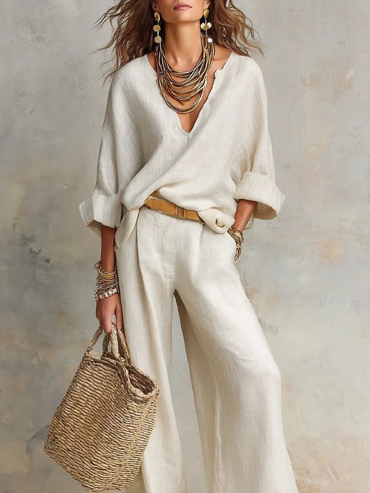 Sophia | Comfortable And Breezy Linen Two-Piece Set 5