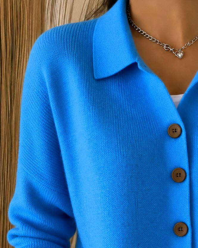 Sophia | Comfortable And Warm Collared Knit Cardigan 1