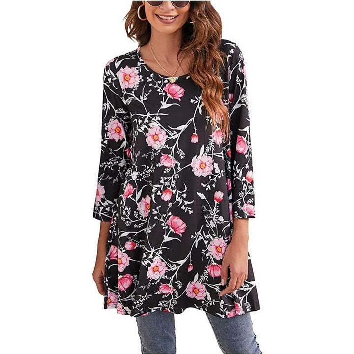 Sophia | Comfortable and Vibrant Boho Swing Tunic Top 11