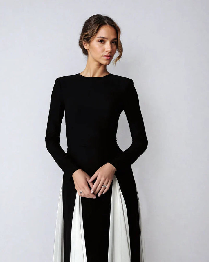 Sophia | Contrast Long Sleeve Maxi Dress 1
