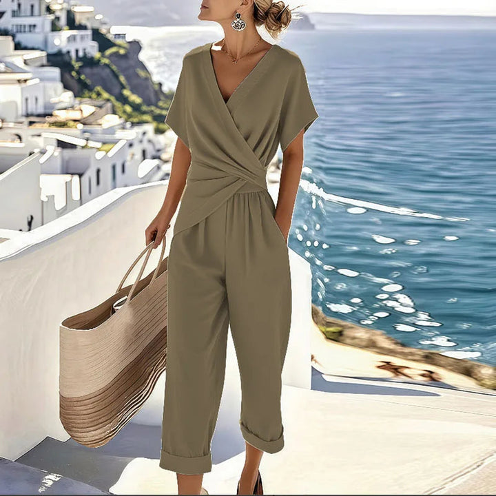 Sophia | Elegant Two-Piece Summer Set with Sophisticated Wrap Top 2