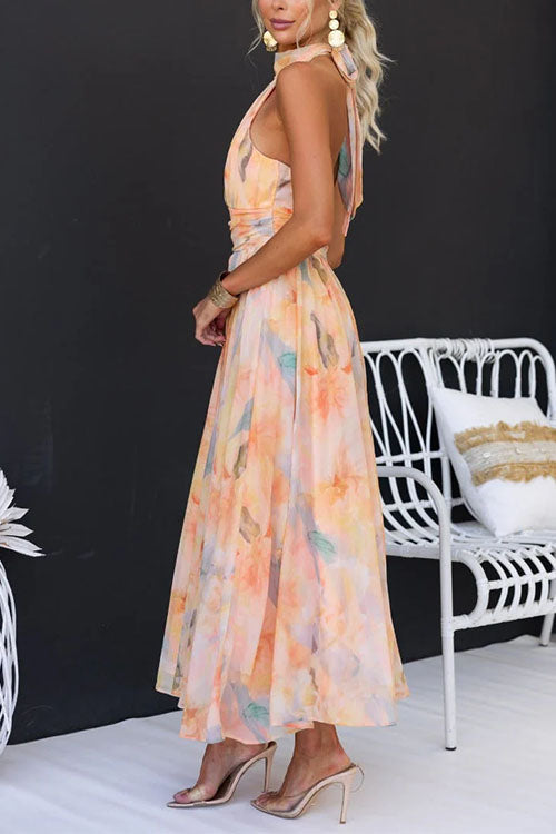 Sophia | Elegant and flowing floral maxi dress 4