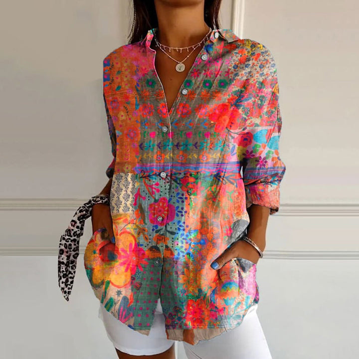 Sophia | Floral Long Sleeve Blouse Summer Top 0
