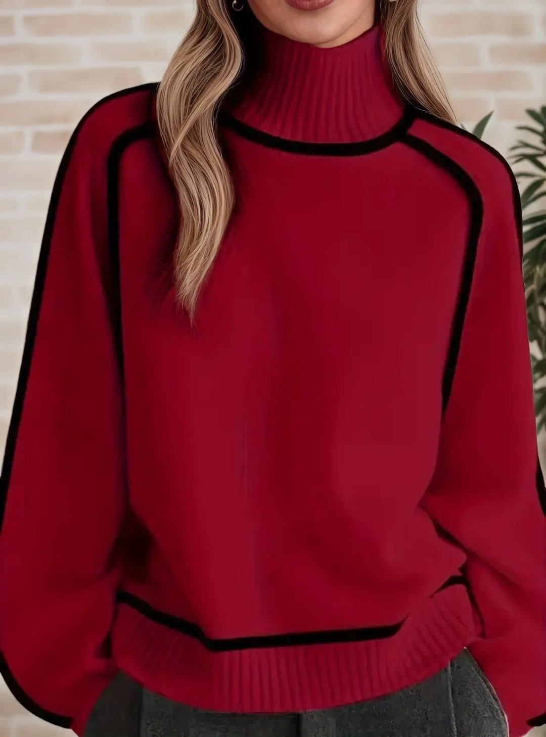 Sophie | Comfortable And Warm Oversized Turtleneck Knit Sweater 5