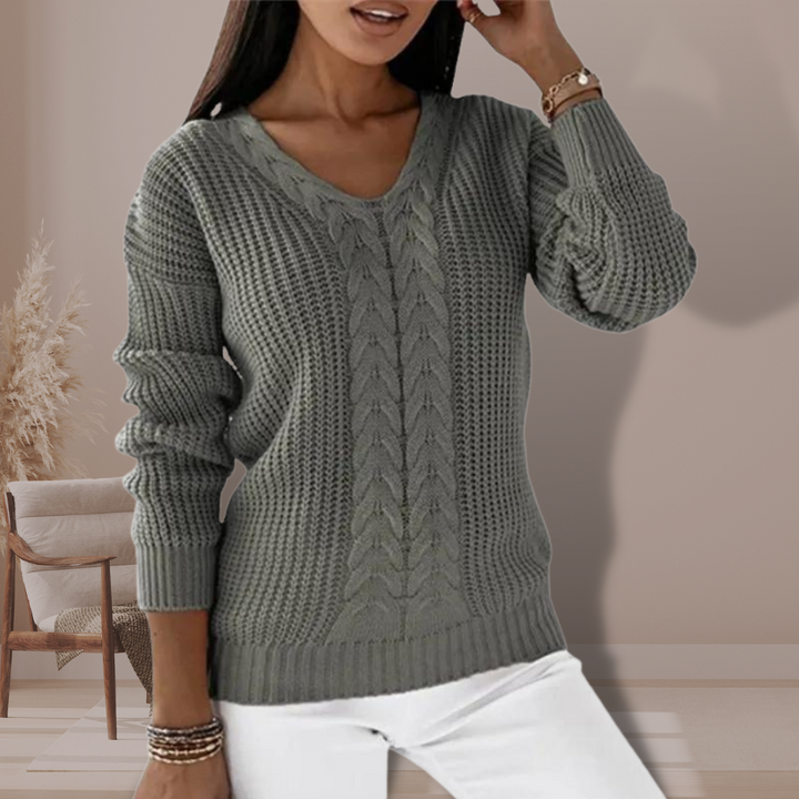 Sophie | V-neck Knitted Sweater 0