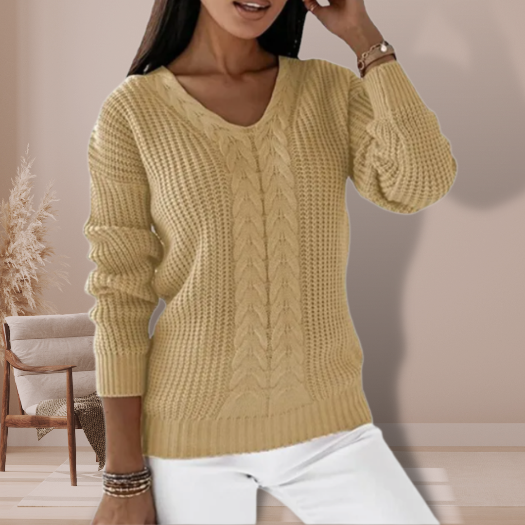 Sophie | V-neck Knitted Sweater 1