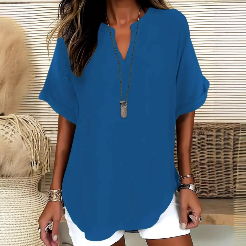 Stella | Effortless And Elegant V-Neck Summer Blouse 1
