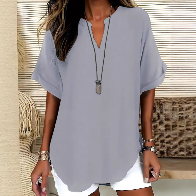Stella | Effortless And Elegant V-Neck Summer Blouse 2