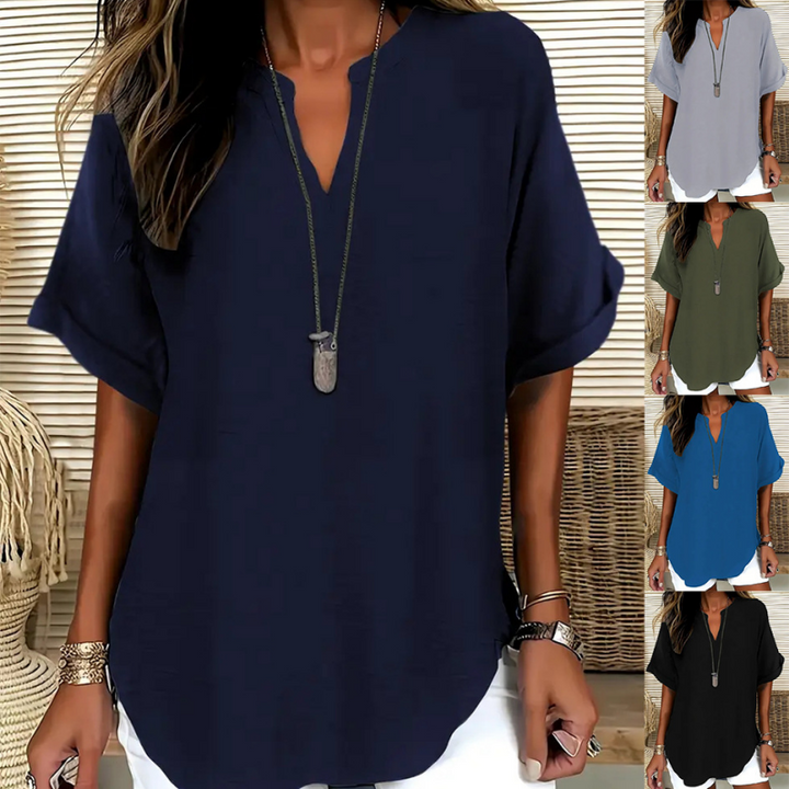 Stella | Effortless And Elegant V-Neck Summer Blouse 7