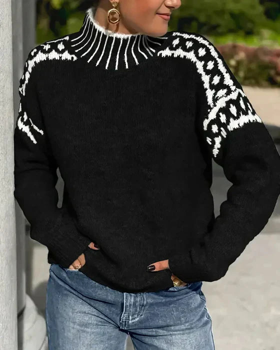 Stephanie | Elegant And Warm Double-Knit Waffle Sweater 2