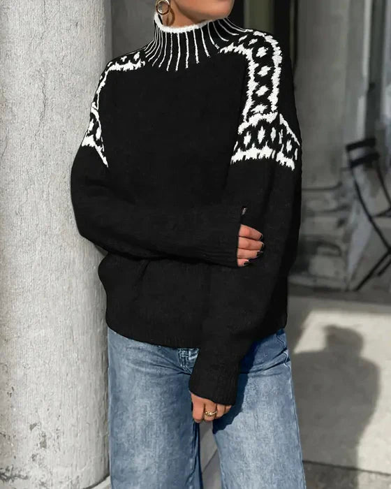 Stephanie | Elegant And Warm Double-Knit Waffle Sweater 8