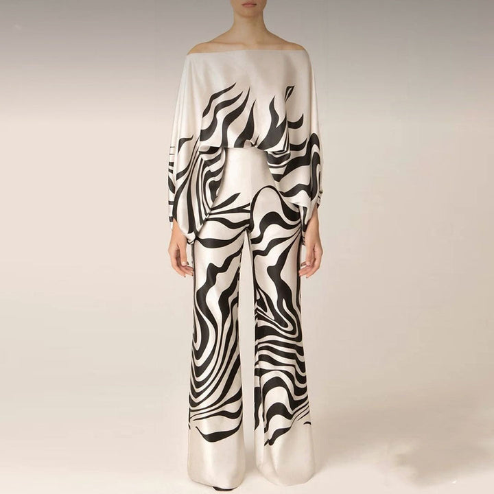 Taylah | Off-Shoulder Lantern Sleeves Two-Piece Summer Set 7