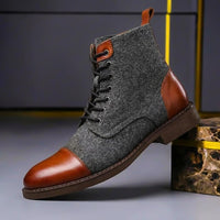 Daniel | Stylish Leather & Wool Winter Boots
