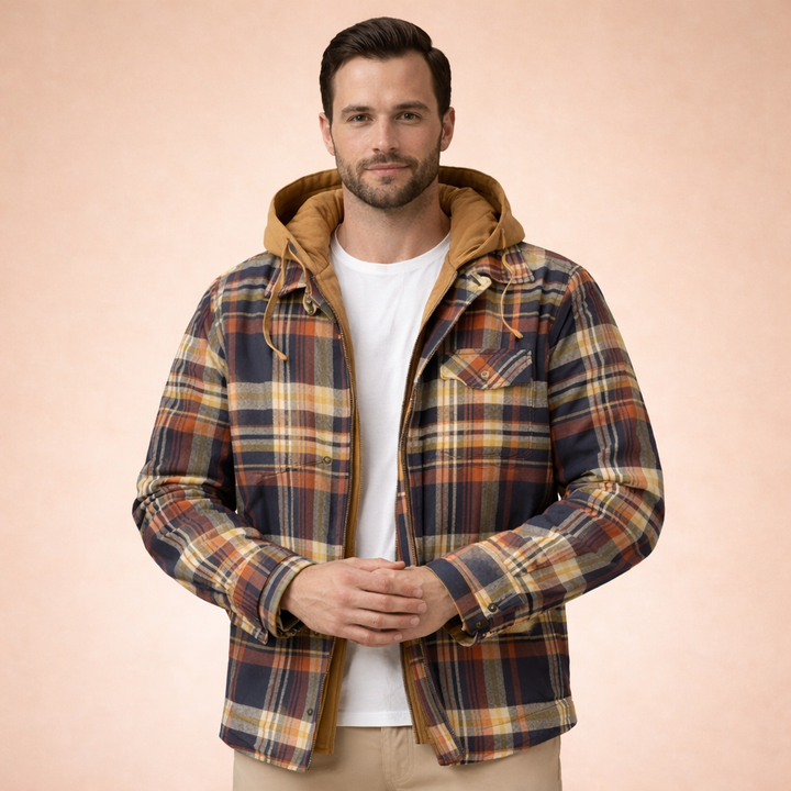 Johnson | Elegante Karierte Winterjacke