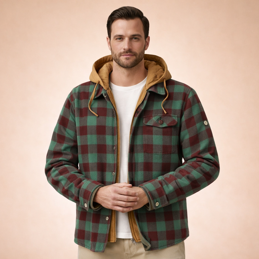 Johnson | Elegante Karierte Winterjacke