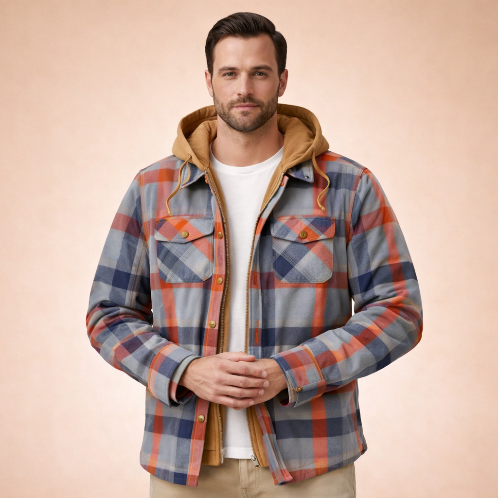 Johnson | Elegante Karierte Winterjacke
