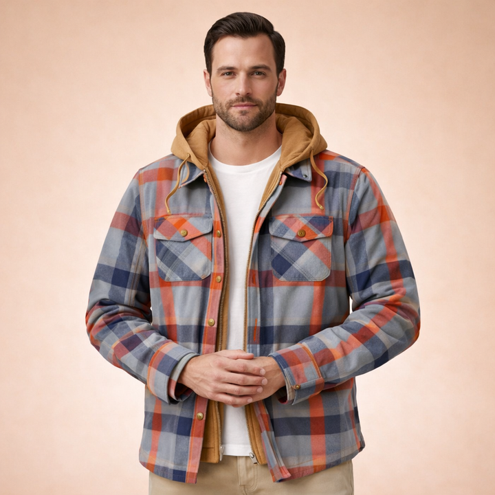 Johnson | Elegante Karierte Winterjacke