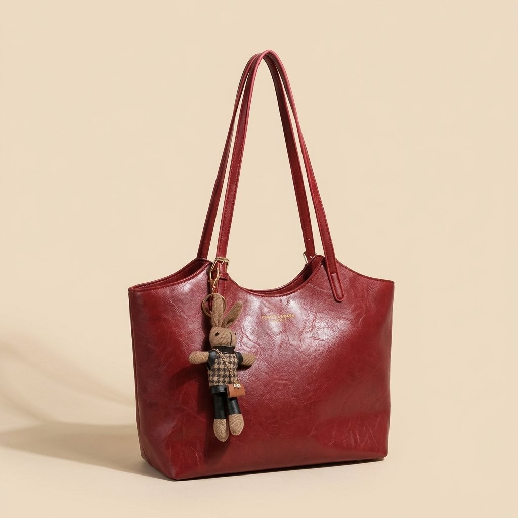 Tracy | Soft Vegan Leather Shoulder Tote Bag 3