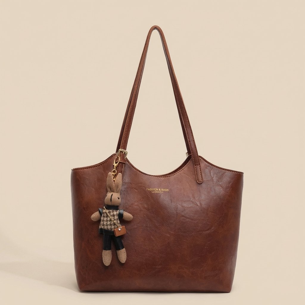 Tracy | Soft Vegan Leather Shoulder Tote Bag 5