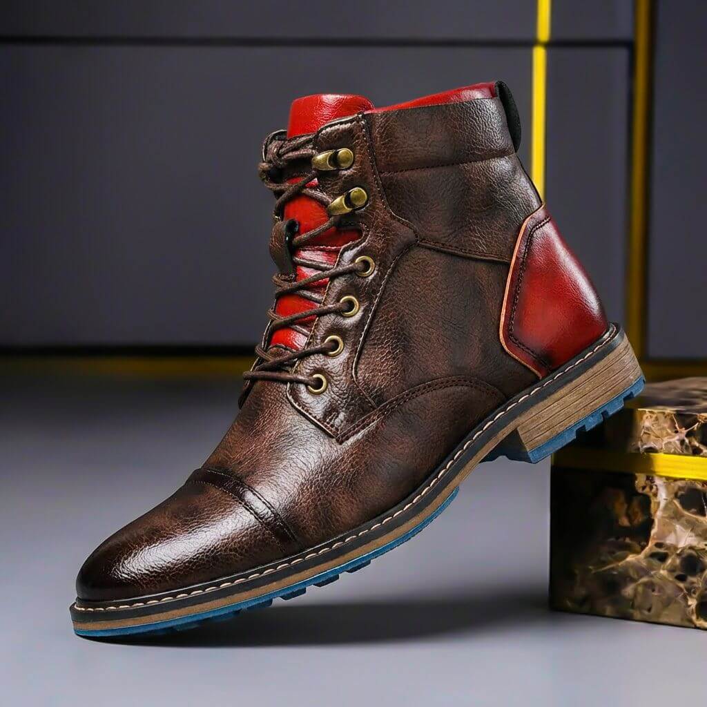 Tristan | Bold Distinction And Premium Two-Tone Leather Boots 0