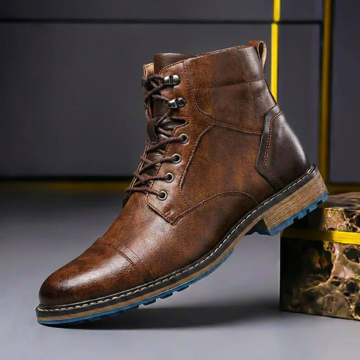Tristan | Bold Distinction And Premium Two-Tone Leather Boots 1