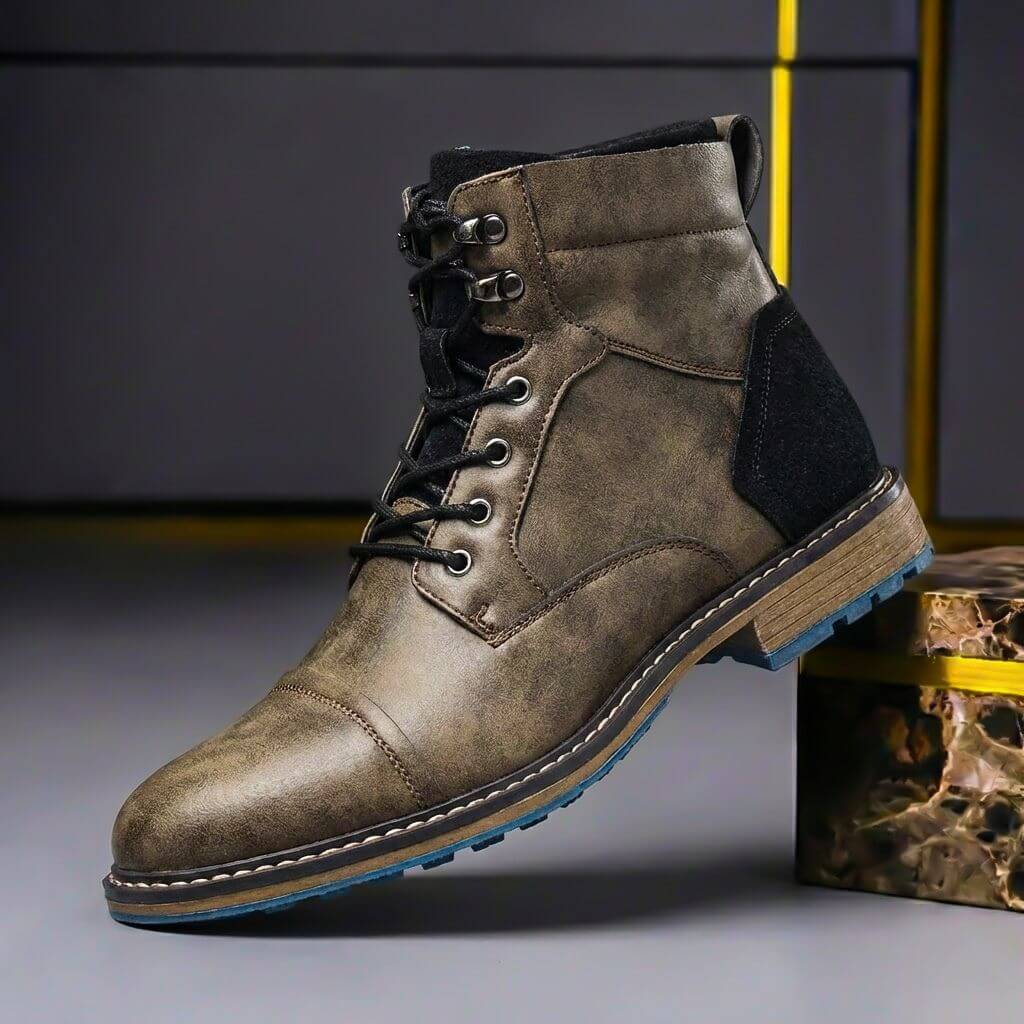Tristan | Bold Distinction And Premium Two-Tone Leather Boots 3