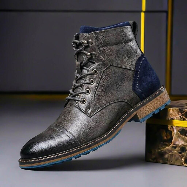 Tristan | Bold Distinction And Premium Two-Tone Leather Boots 4