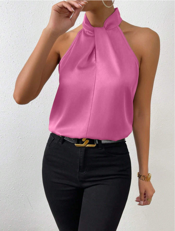 Vanna | Silk Knot Neck Top 12