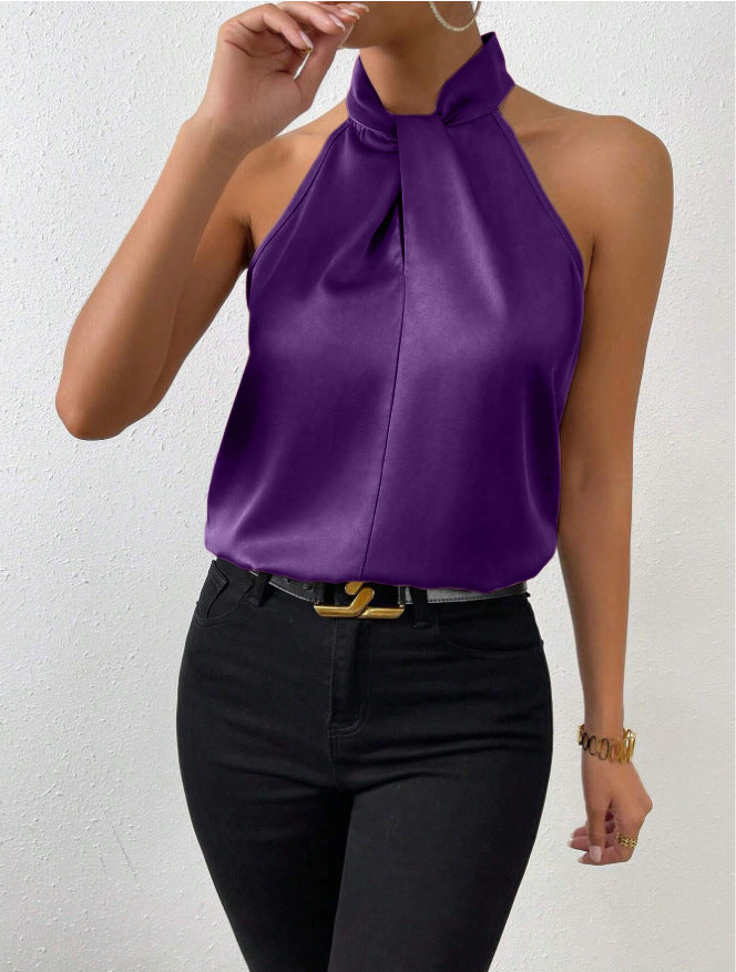 Vanna | Silk Knot Neck Top 15