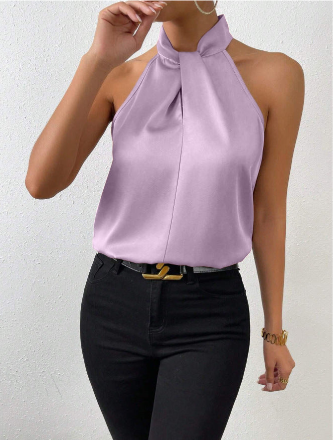 Vanna | Silk Knot Neck Top 20