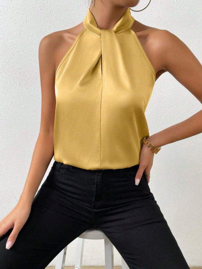 Vanna | Silk Knot Neck Top 7