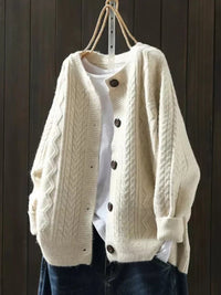 Amelia | Comfortable Cable-Knit Oversized Cardigan