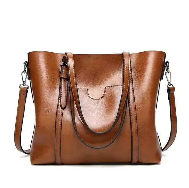 Victoria | Large Leather-Look Tote Bag 0