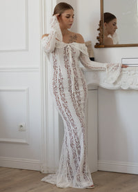 Maya | Abito maxi in pizzo puro, elegante e romantico