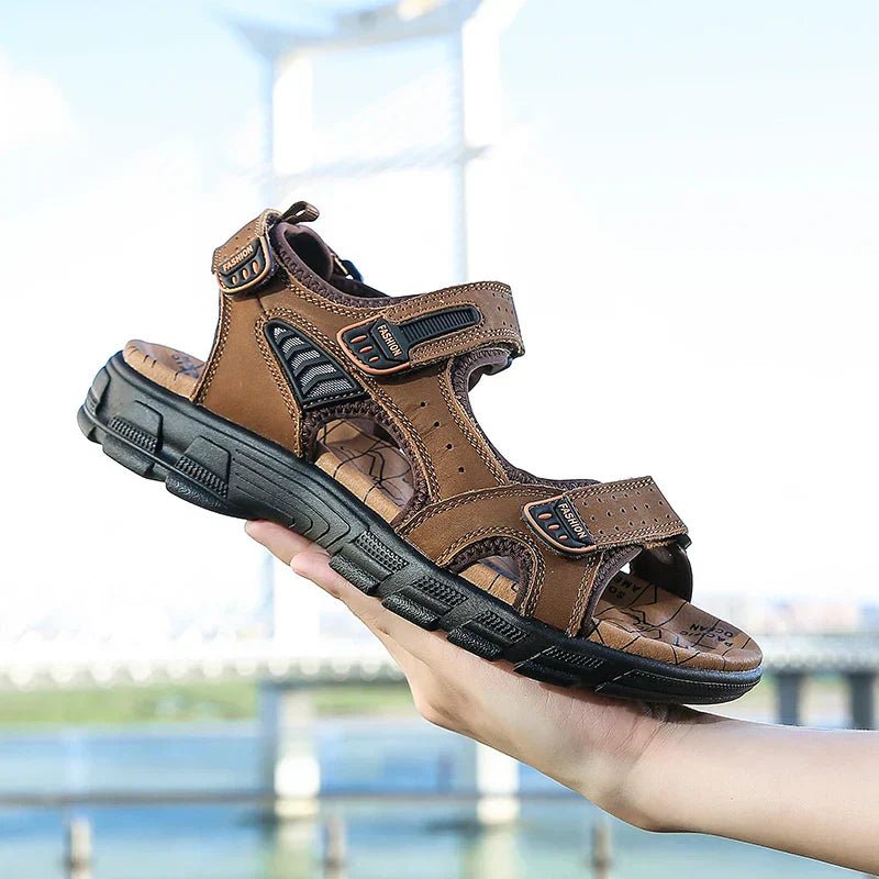 William | Men's Orthopedic Adjustable Leather Sandals 7
