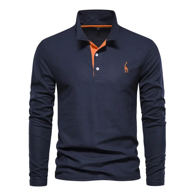 William | Timeless & Comfortable Long Sleeve Polo Shirt 0