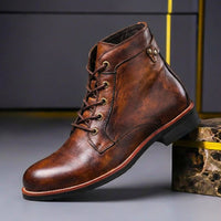 Christopher | Polished Heritage Leather Ankle Boots