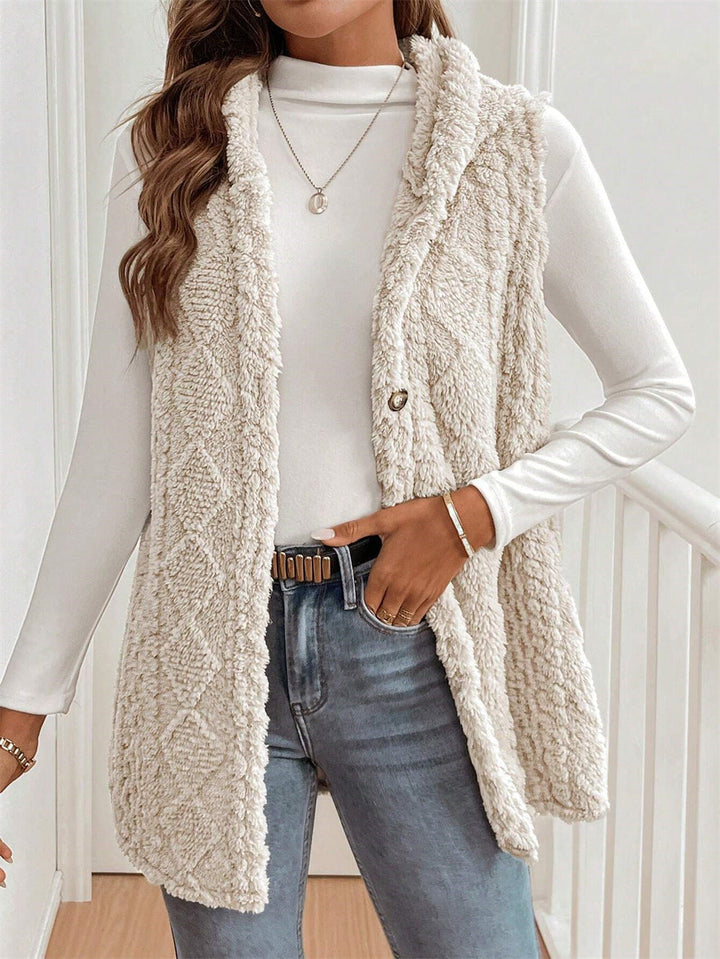 Women's Cozy Plush Vest Drune 0
