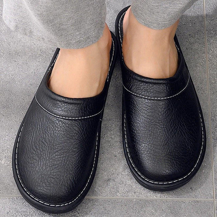 Xavier | Mens Leather Slippers – Ergonomic Comfort 3