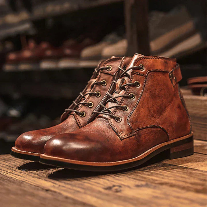 Zane | Genuine Leather High-Top Boots 0