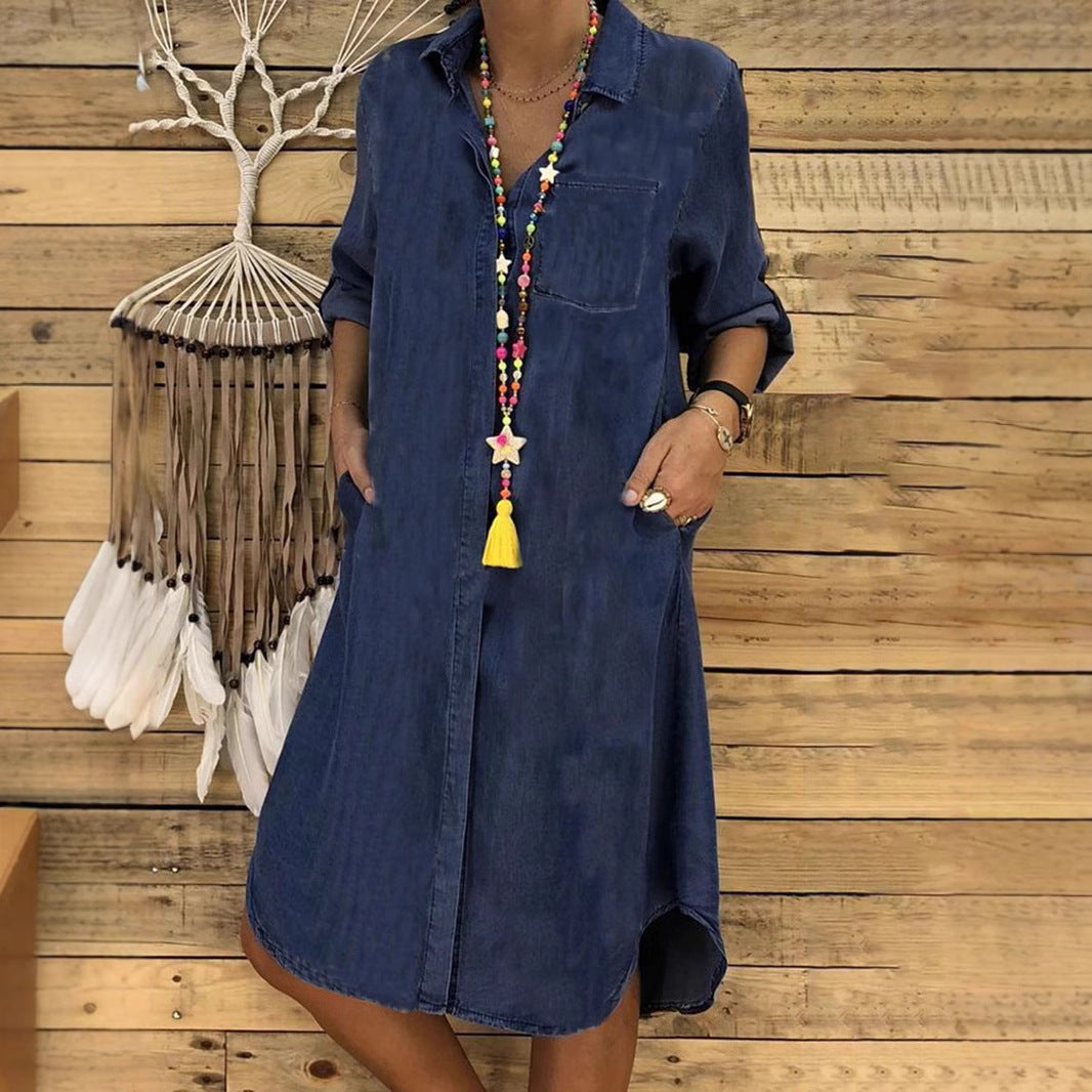 Zara | Timeless Relaxed Fit Denim Shirt Dress 5