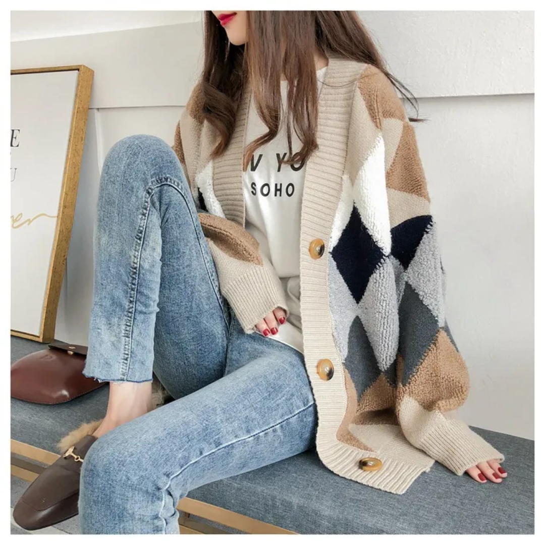 Sophia | Chic And Cozy Oversized Knit Cardigan
