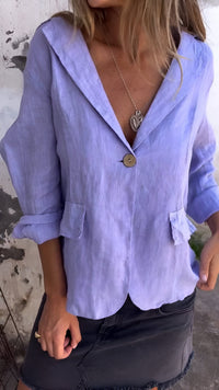 Sophia | Minimalist Linen Lightweight Blazer