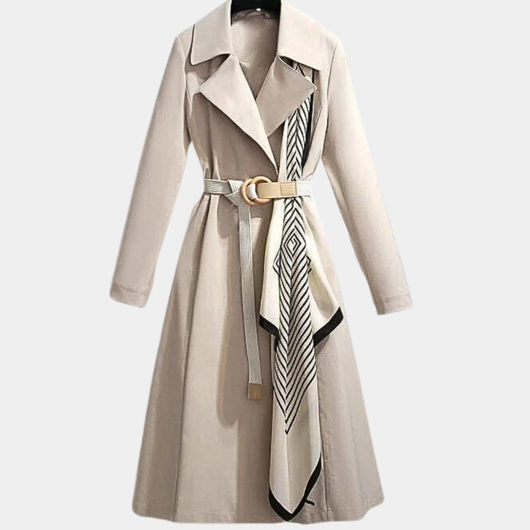 Mia | Classic Belted Midi Trench Coat