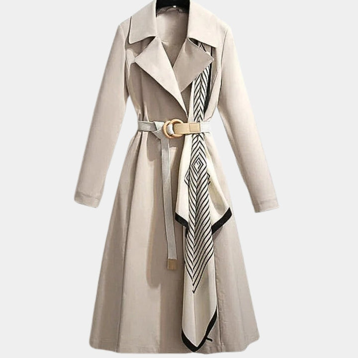 Mia | Classic Belted Midi Trench Coat