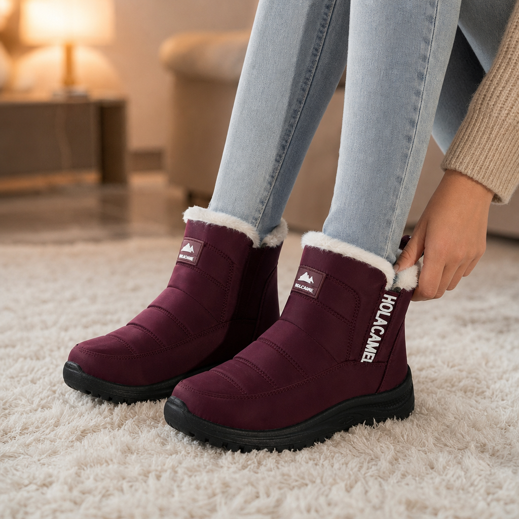 Gripwell | Faux-Fur Lined Waterproof Snow Boots for Women
