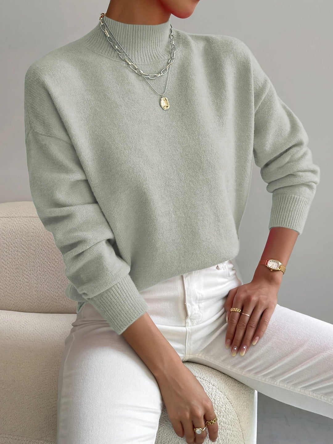 Isabella | Cozy And Elegant Turtleneck Knit Sweater
