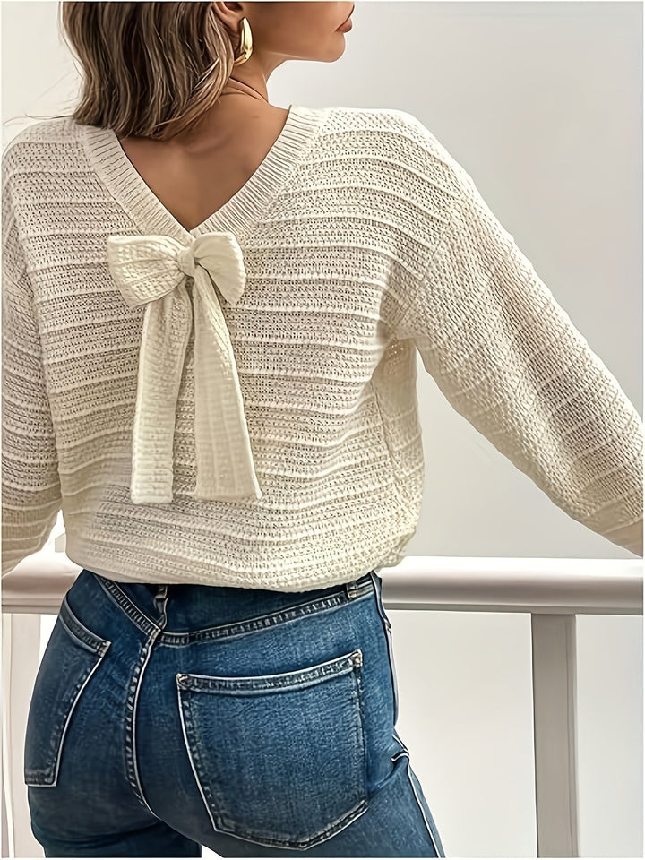 Imogen | Bow-Detail Knit Sweater for Women