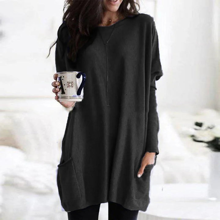 Evelyn | Cozy And Stylish Oversized Pocket Tunic Sweater