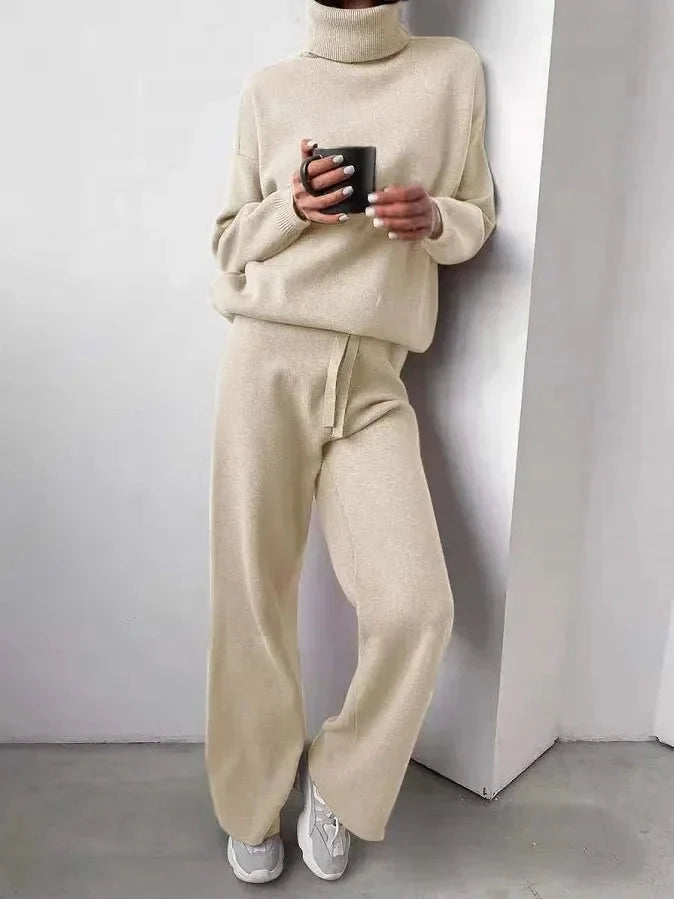 Nora | Refined And Cozy Turtleneck Knitted Two Piece Set